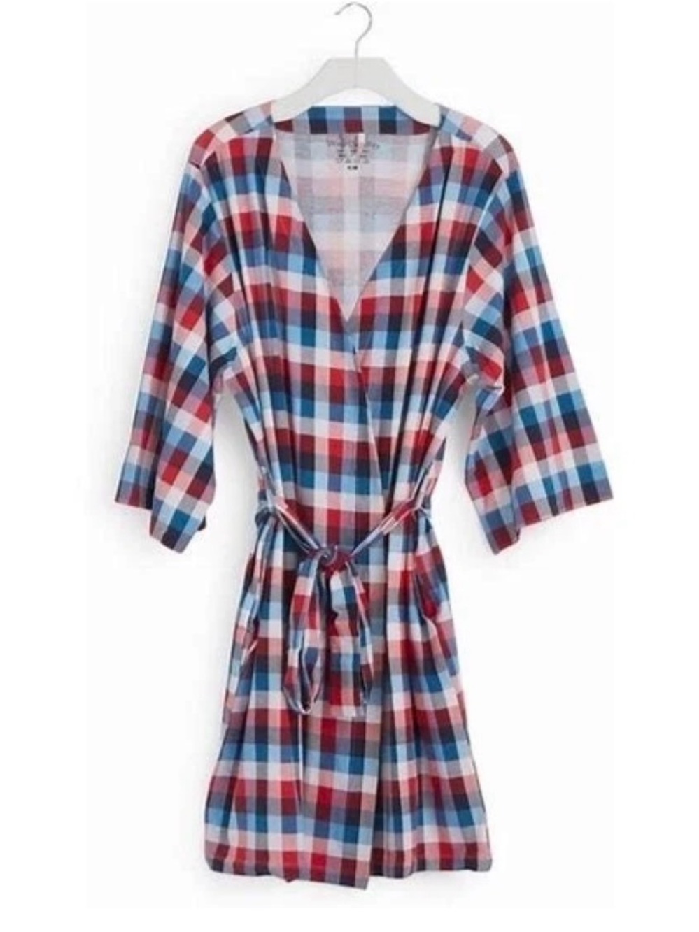 Vera Bradley Cotton Robe in the Red, White & Blue Gingham pattern. NWT. (S/M)